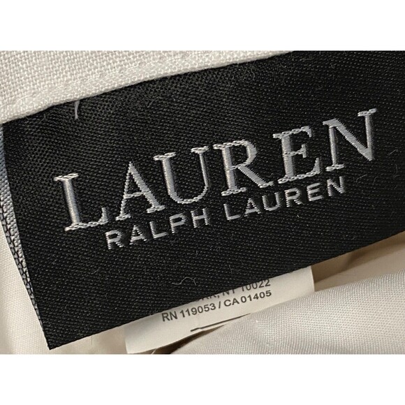 NIP LRL Ralph Lauren LEANNE 100% LINEN Back Tab Curtain Panel Drape 54x108 White - Picture 6 of 7